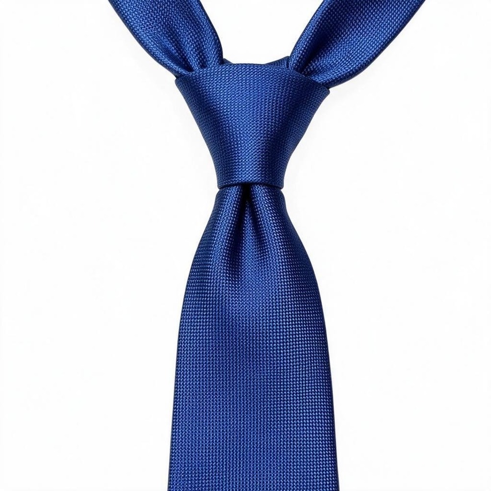 Geoffrey Beene Necktie Mens Blue Polyester Solid Textured Woven Formal Business